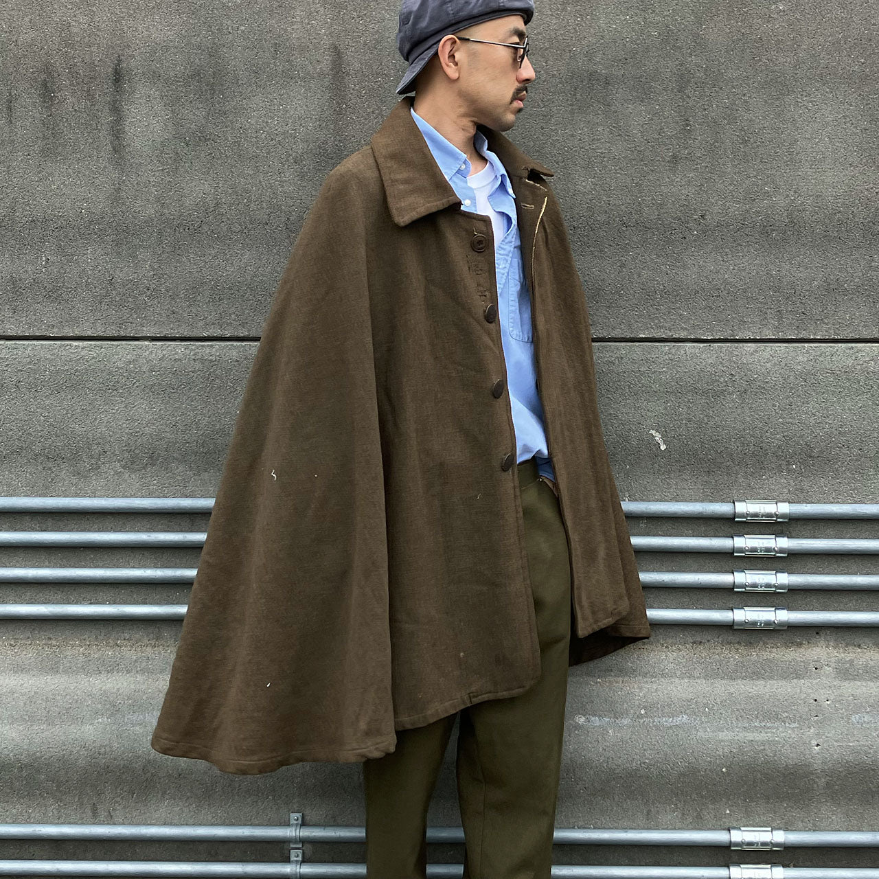 Rare OD-colored Japanese NCO wool coat