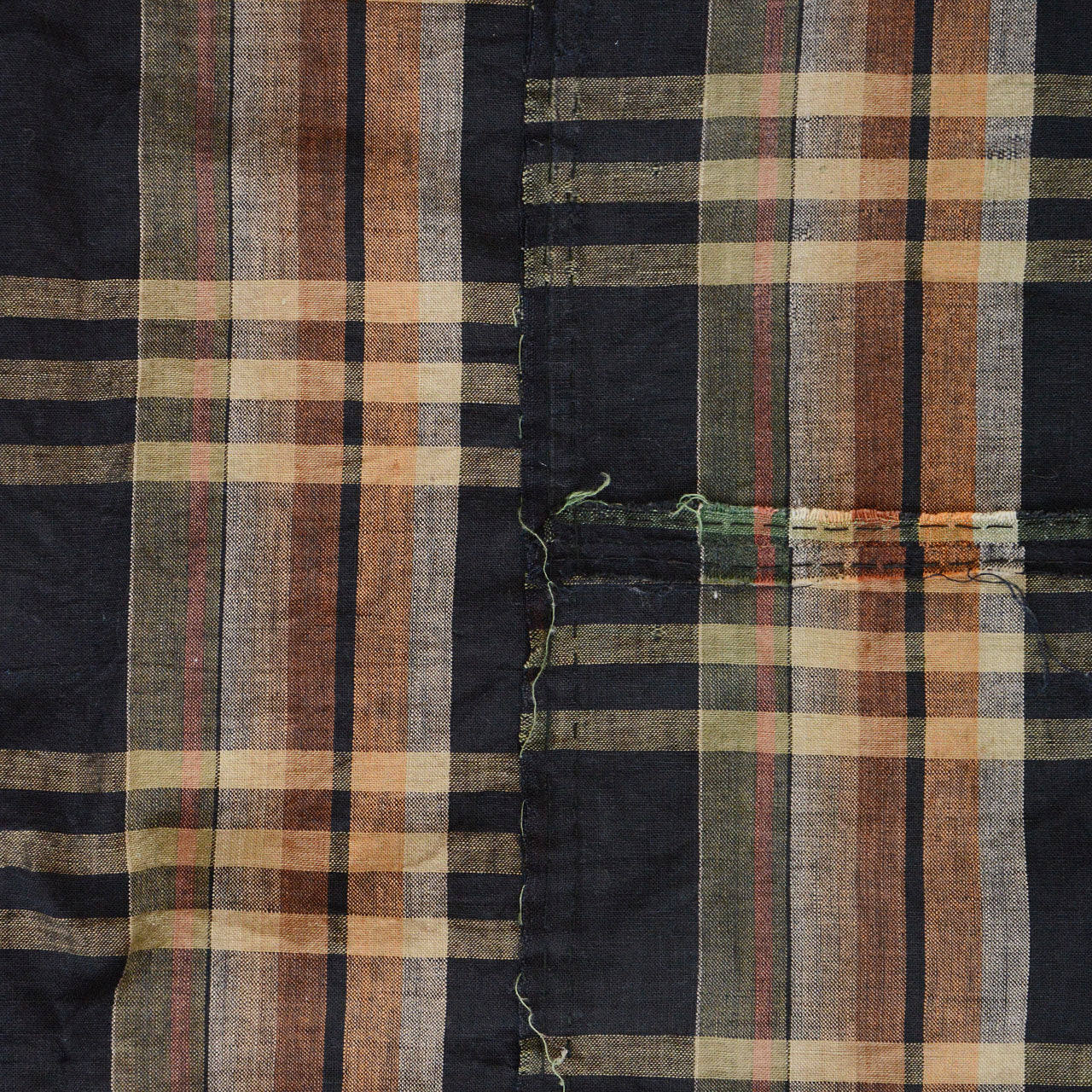 Japanese Boro fabric showing traditional stitching and unique texture.