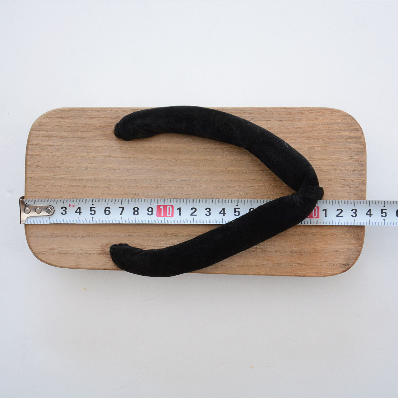 Japanese wooden sandals, two-toothed geta, black hanao, vintage