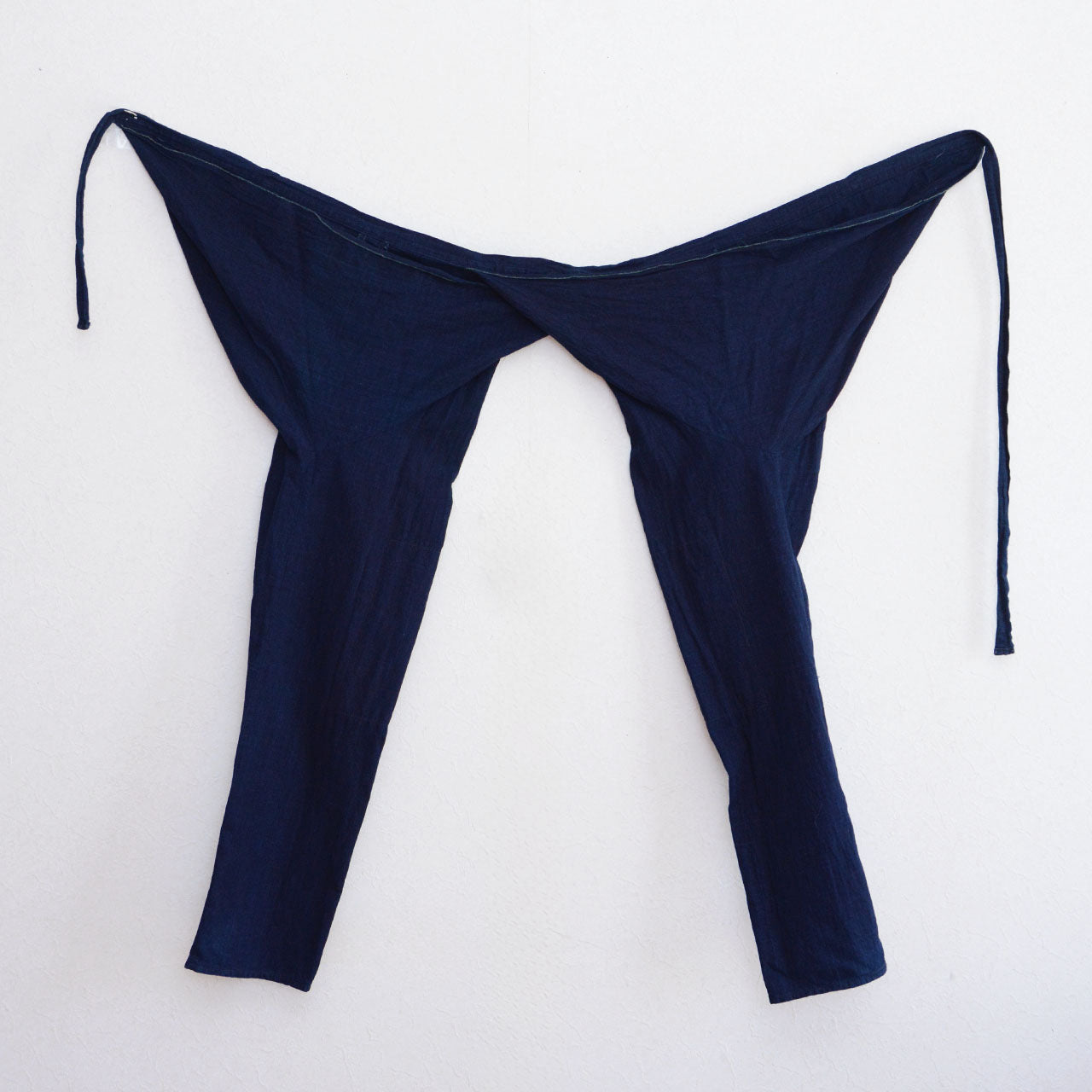 Traditional Japanese momohiki pants made from deep indigo cotton