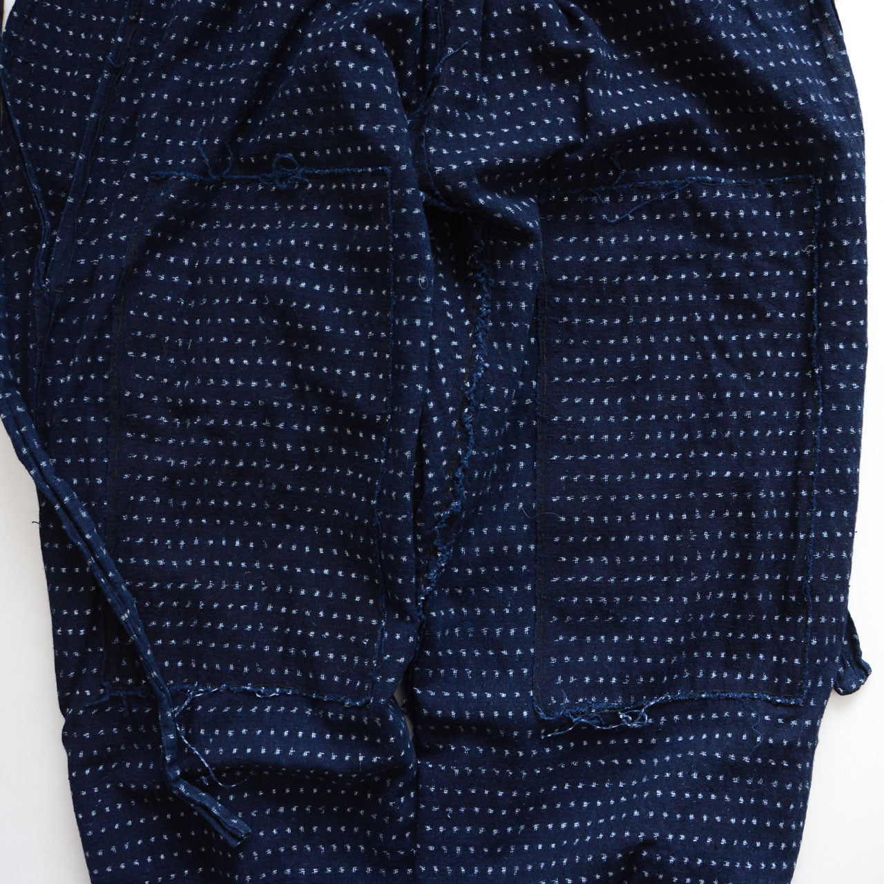Japanese Boro and Sashiko culture-inspired vintage workwear Monpe