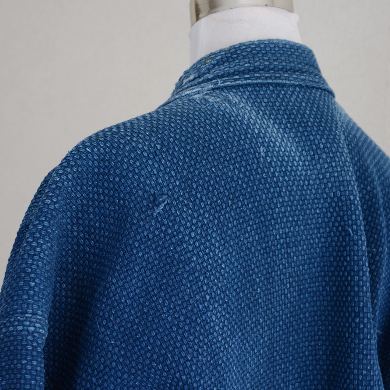 Vintage Japanese cotton garment with strong indigo character
