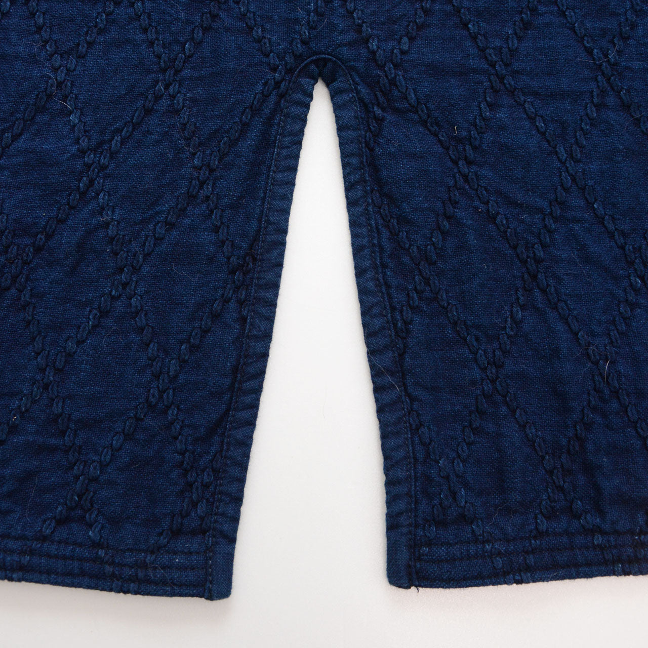 Japan vintage kendo gi, 100% cotton double weave, indigo dye, kanji embroidery