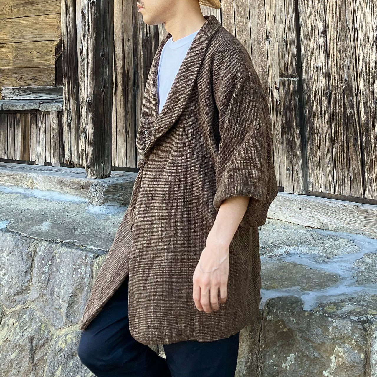 1960s–70s Japan vintage wool kimono coat