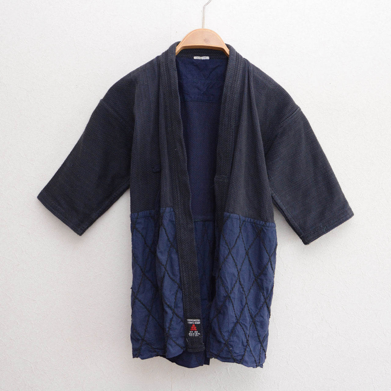 Japan vintage kendo dogi, Mitsuboshi cotton, navy, Heisei period, slow fashion