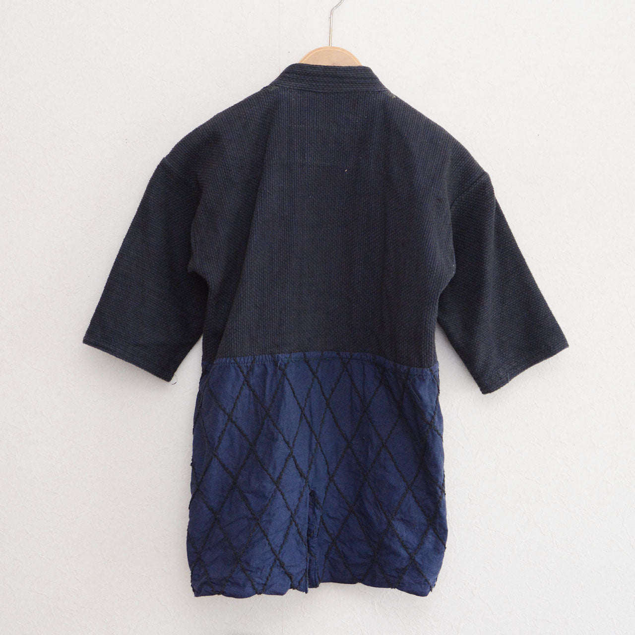 Antique kendo gi, Japan vintage, cotton navy, Mitsuboshi, Made in Japan, remake fabric