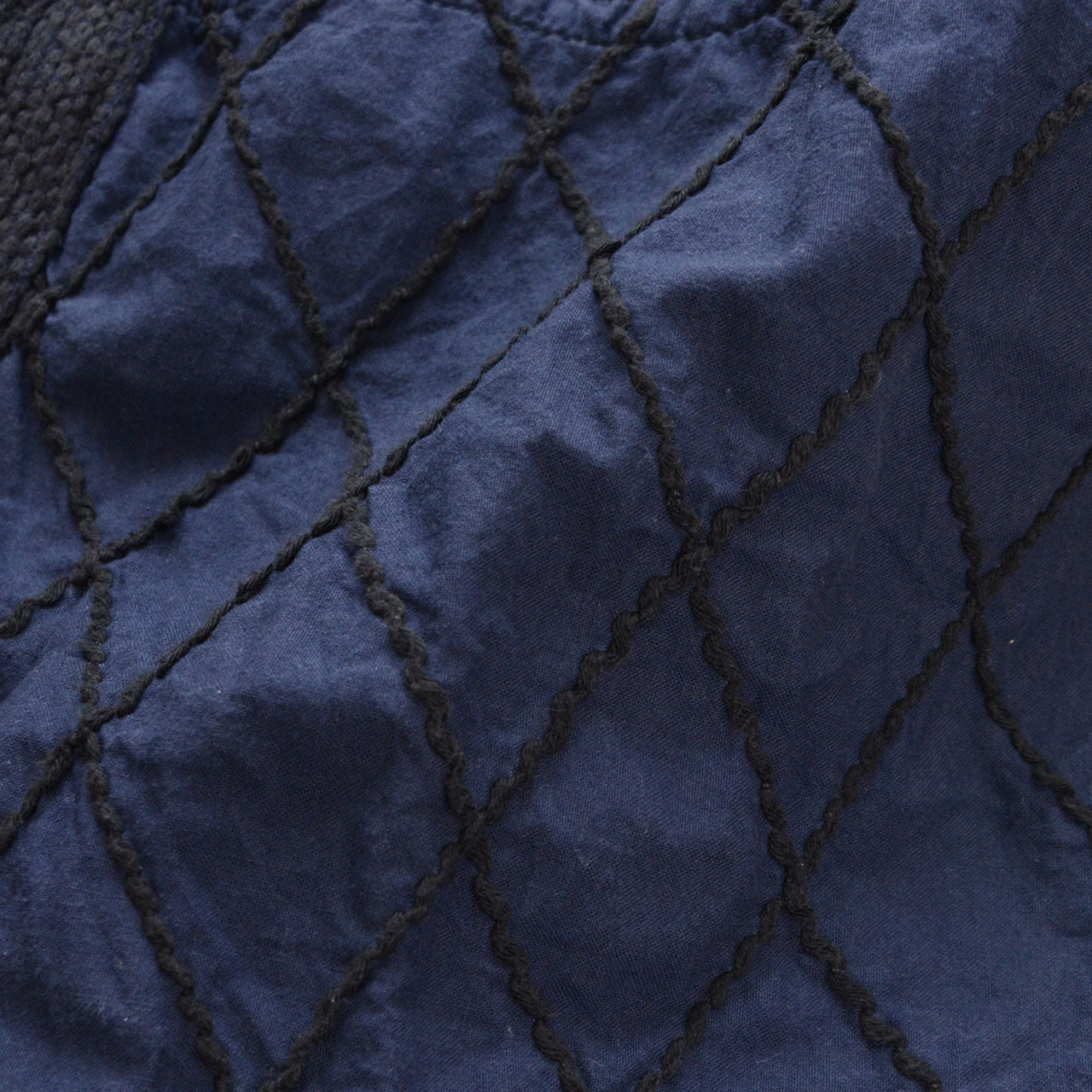 Japan vintage kendo dogi, Mitsuboshi cotton, navy, Heisei period, handmade material