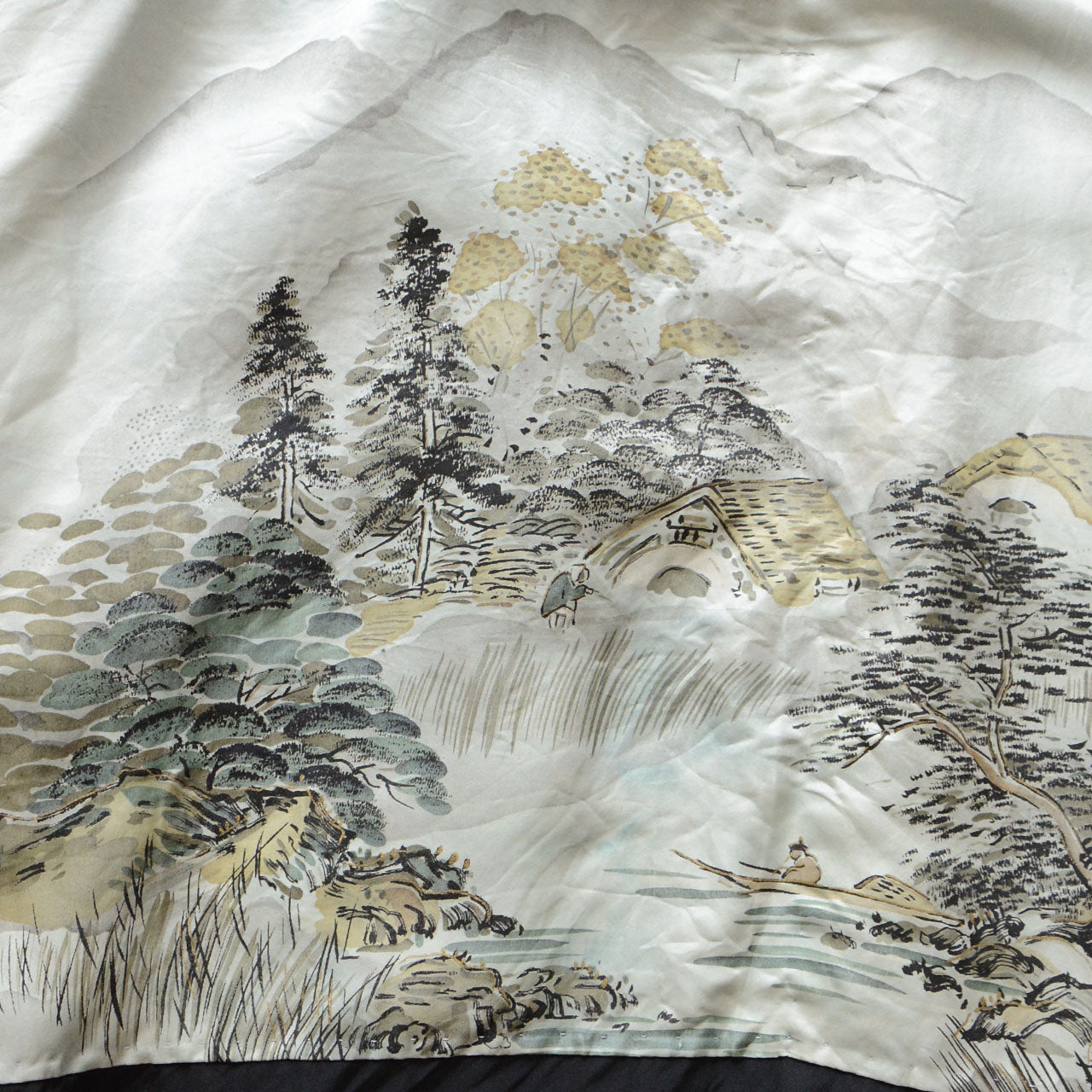 Vintage Kuromontsuki Haori — Men's Five-Crest Maru ni Umebachi | Japan Vintage | Tohoku | Late Showa Era