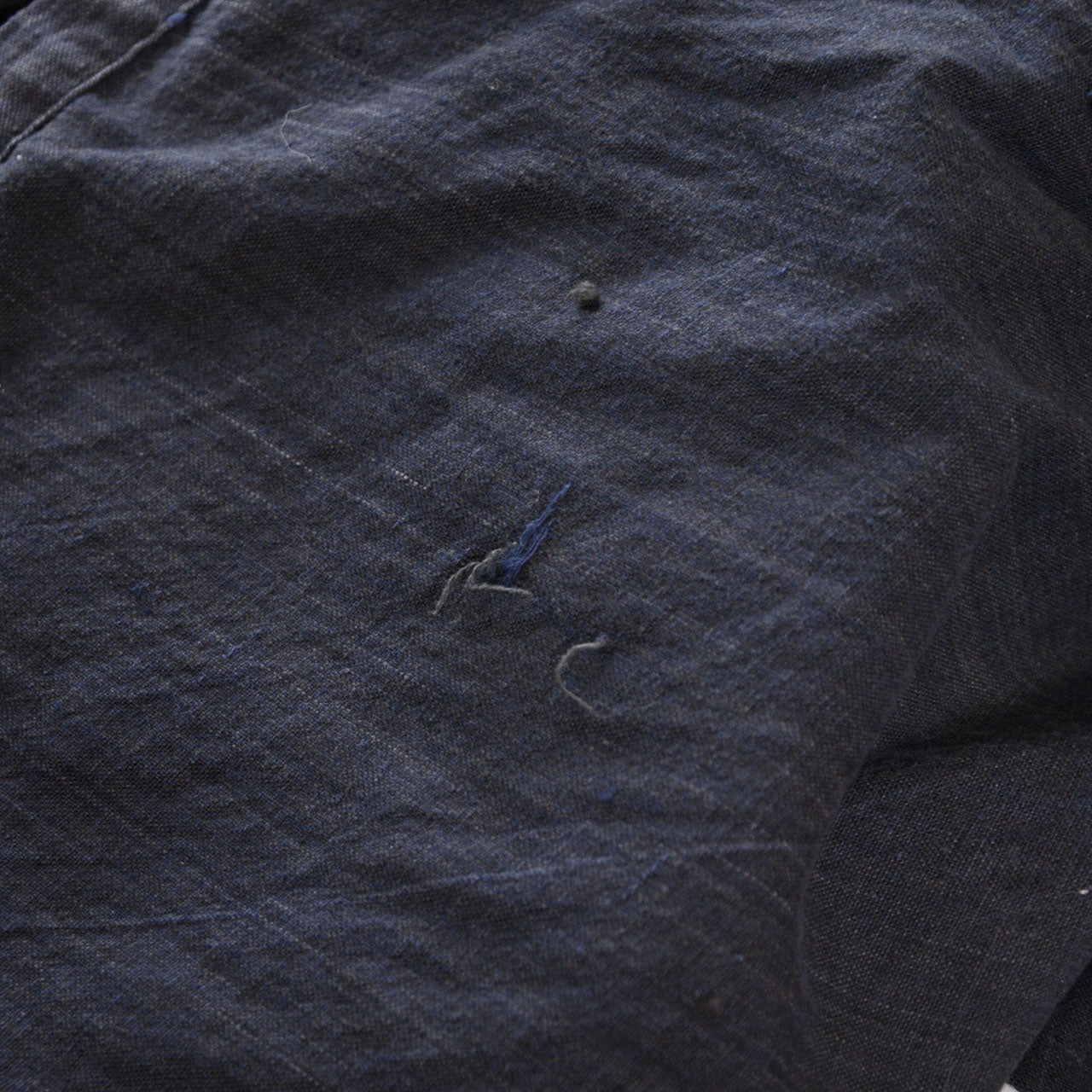 Mid-century Japanese workwear with subtle vertical cotton texture