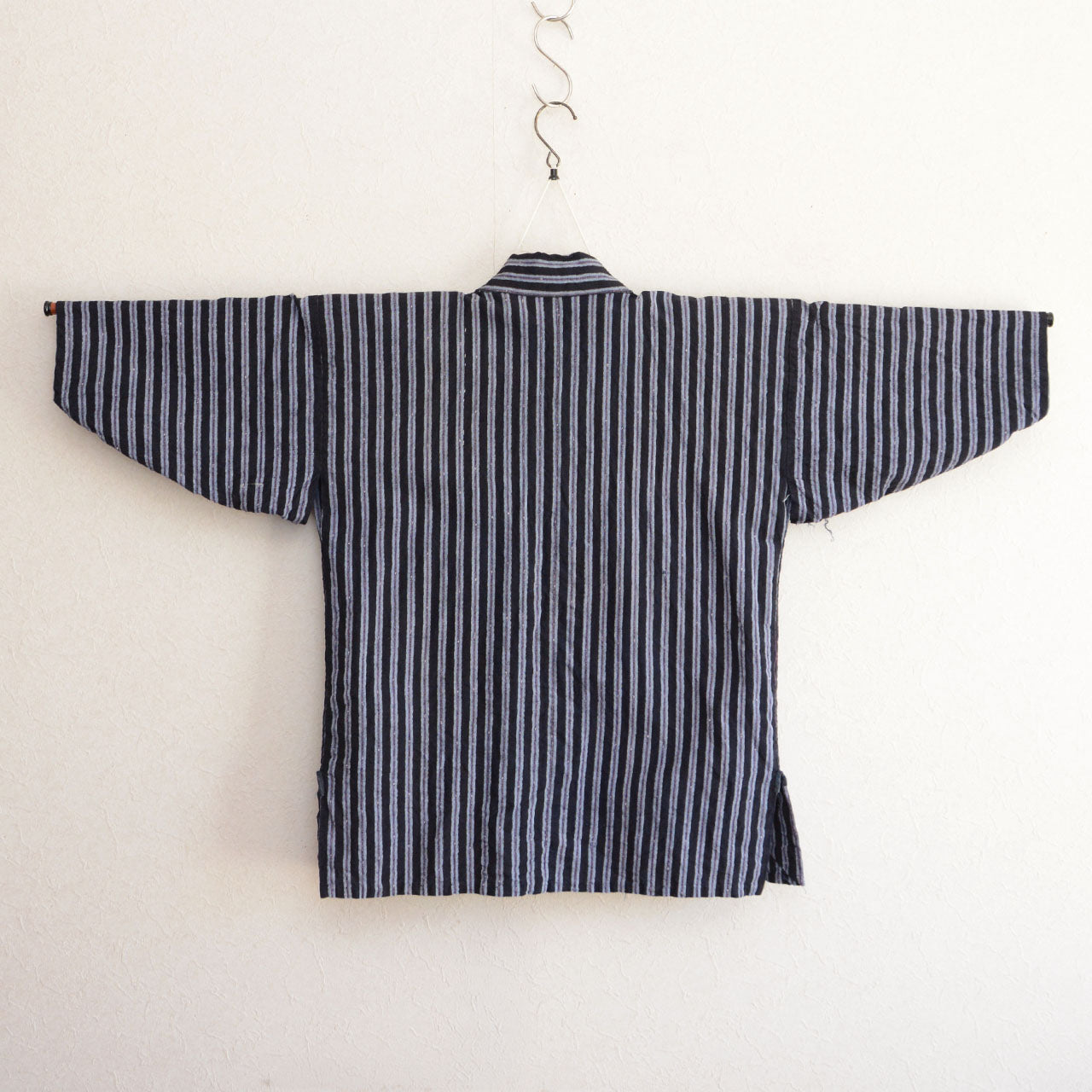Indigo striped cotton noragi jacket from Japan