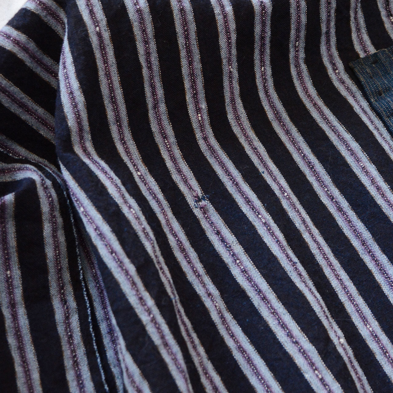 Vintage Japanese workwear jacket indigo striped cotton
