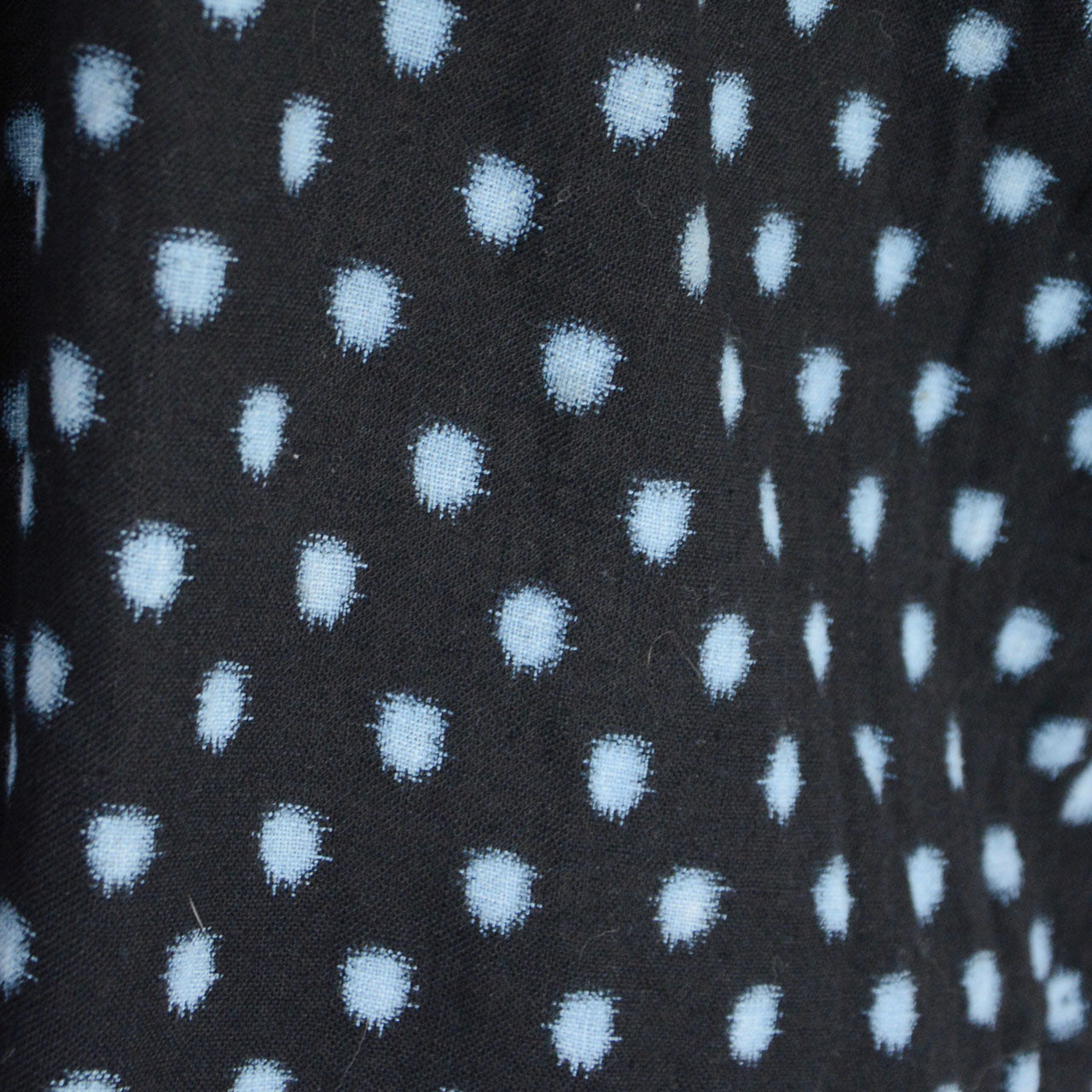 Japanese noragi cotton jacket with kasuri textile and patchwork construction