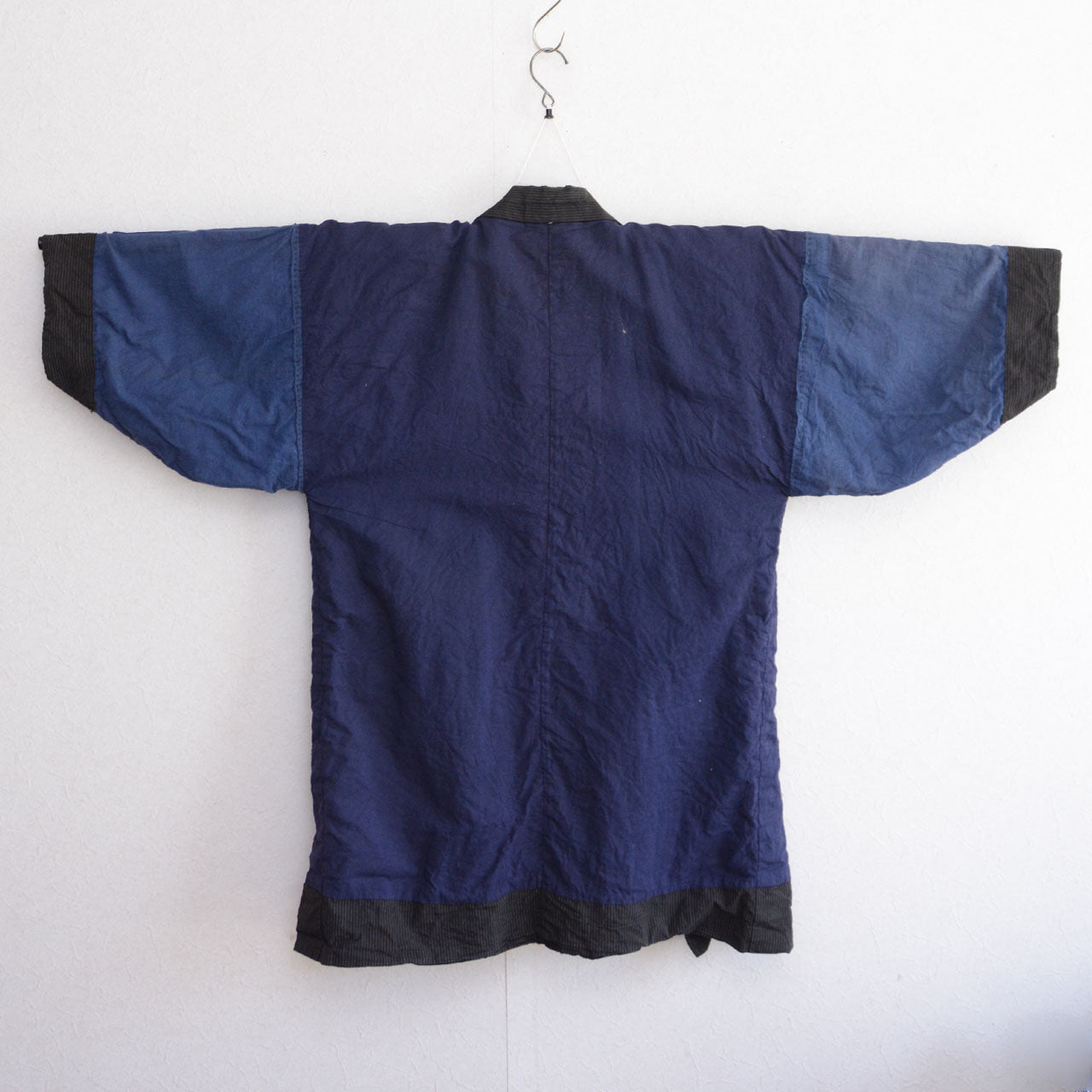 Antique Japanese noragi, cotton crazy pattern, early-to-mid Showa period