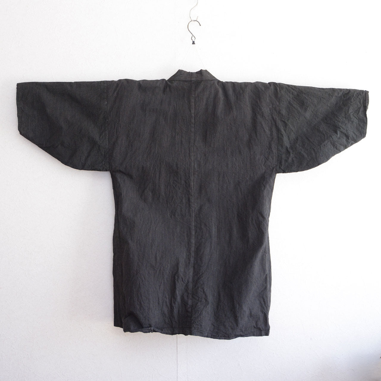 Vintage Japanese noragi, crazy pattern cotton, Showa era folk textile