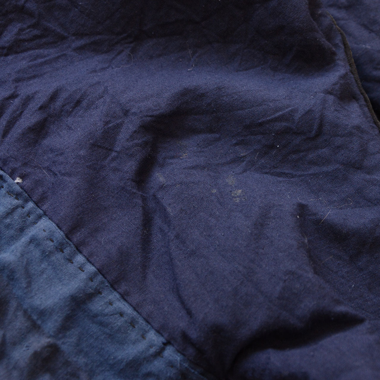 Antique noragi jacket, stripe crazy pattern, Japanese vintage cotton