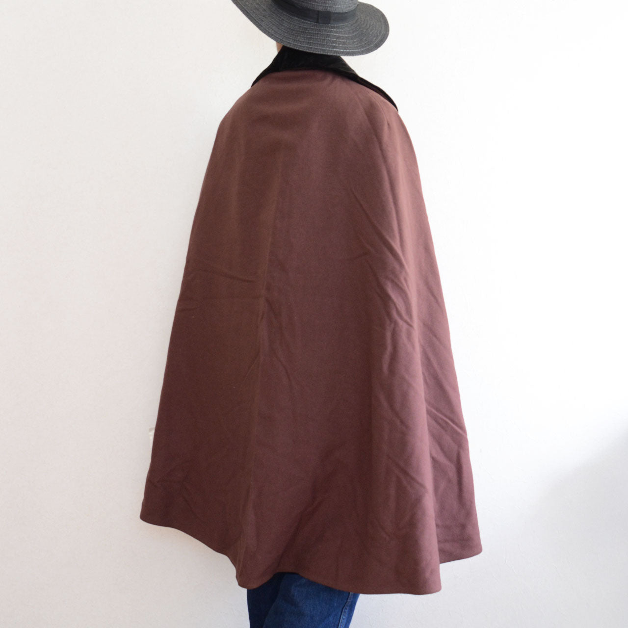 Wool cape garment made from wool, Japanese vintage outerwear