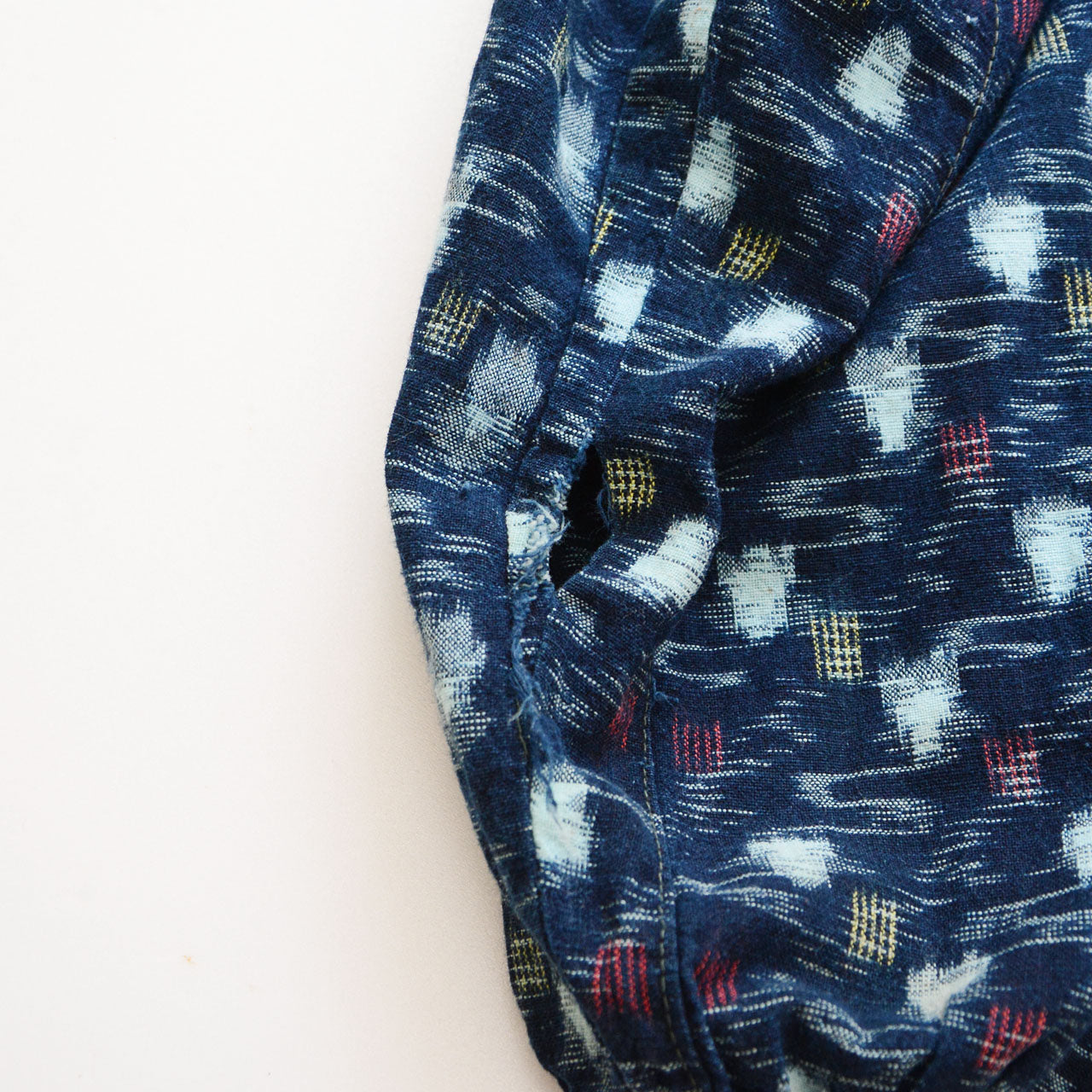 Vintage Japanese ikat cotton jacket by YAMAKO, Bingo Kasuri fabric