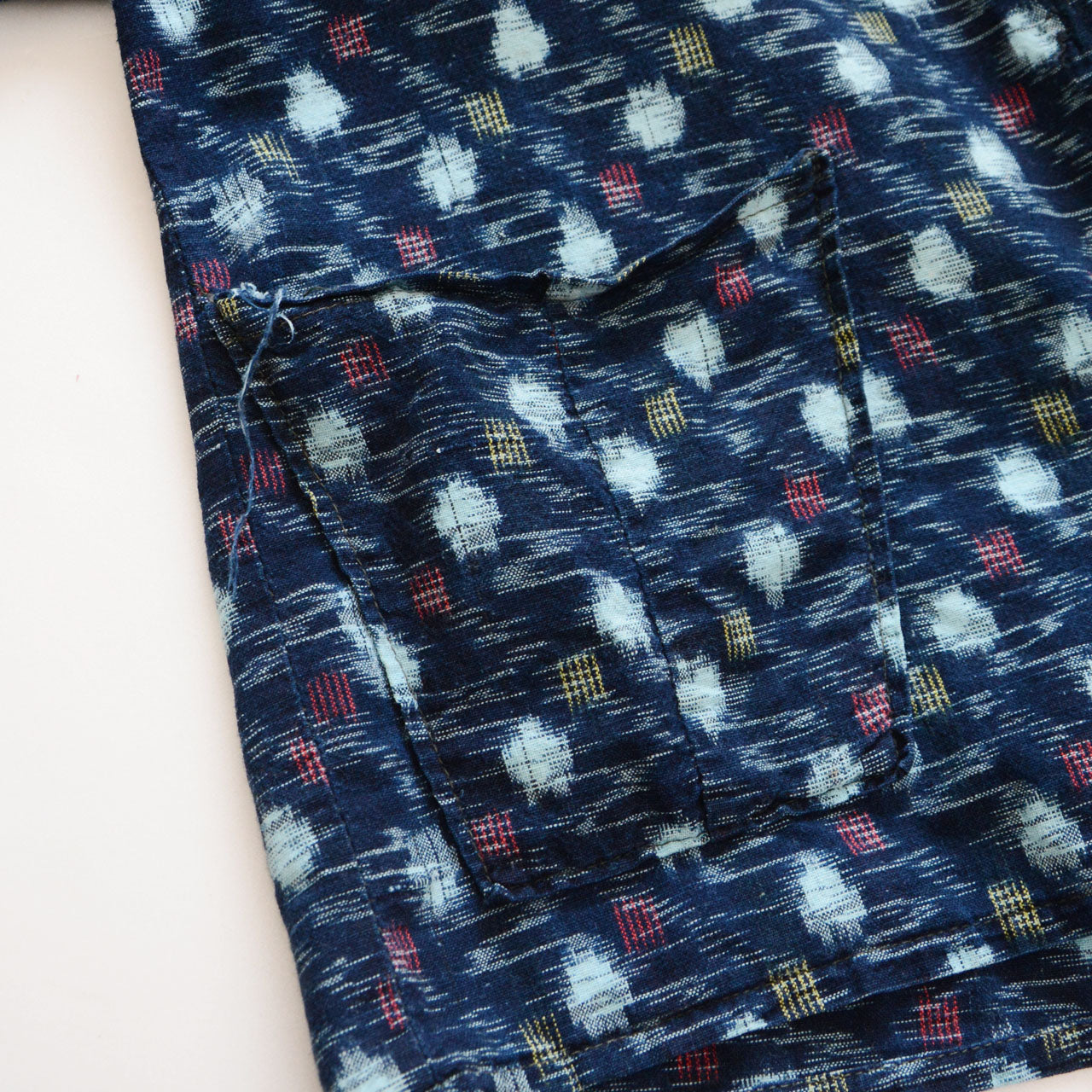 Postwar Japanese vintage garment in Bingo Kasuri cotton by YAMAKO