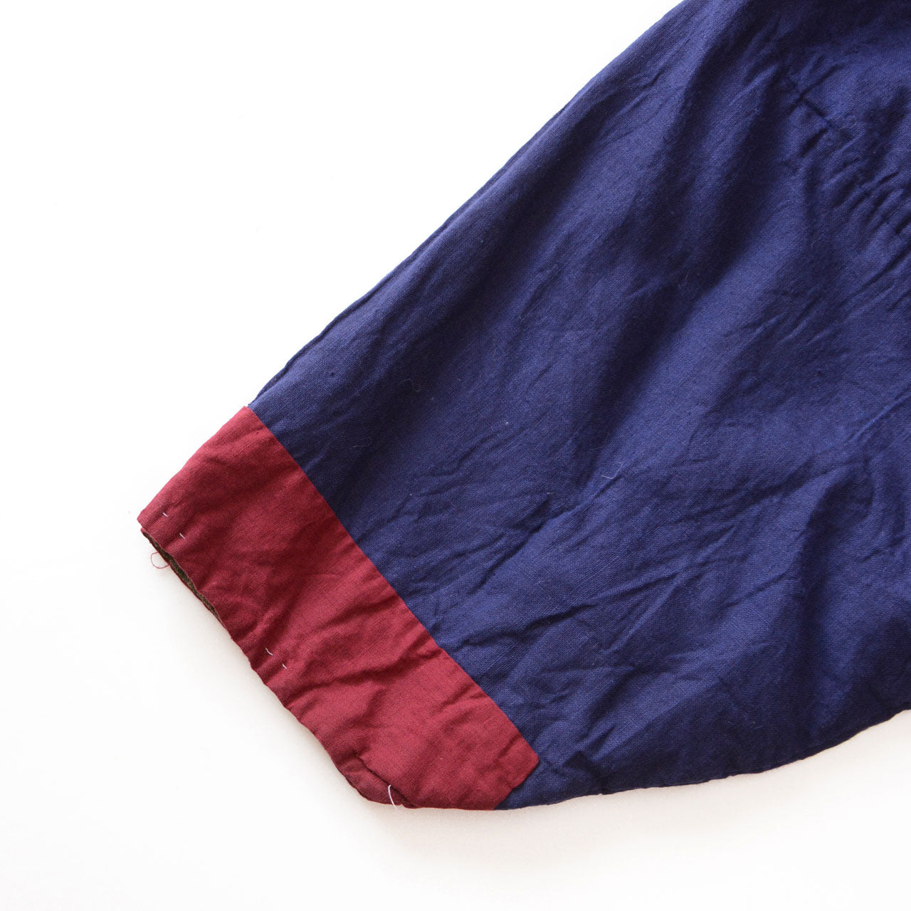 Antique Japanese noragi in cotton plaid