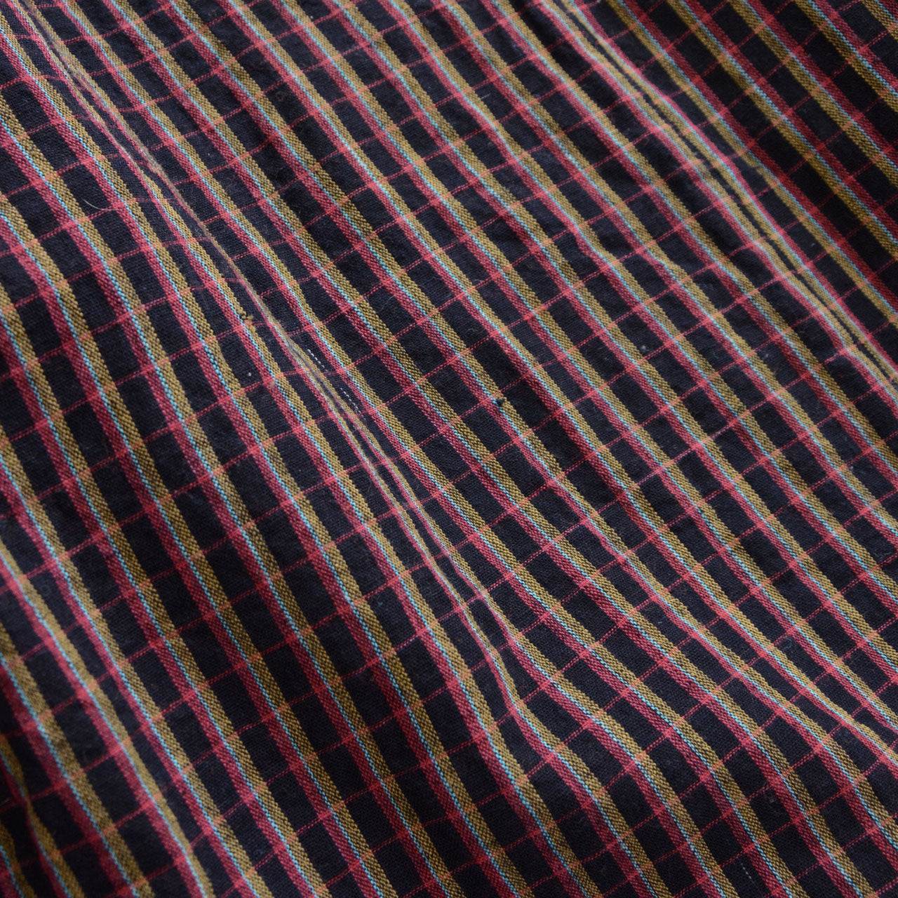 Vintage noragi jacket in plaid cotton, Japan origin